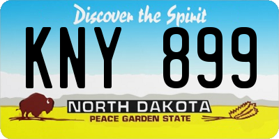 ND license plate KNY899