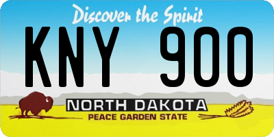 ND license plate KNY900