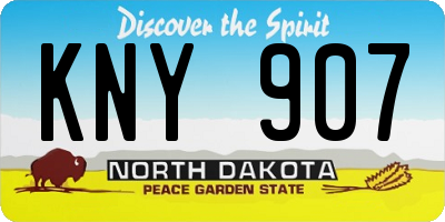 ND license plate KNY907