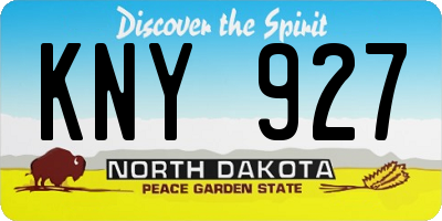 ND license plate KNY927