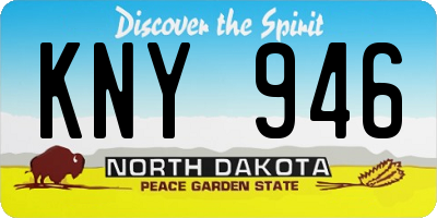 ND license plate KNY946