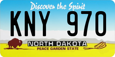 ND license plate KNY970