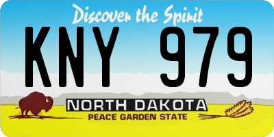ND license plate KNY979