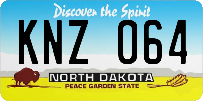 ND license plate KNZ064