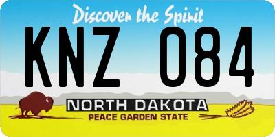 ND license plate KNZ084