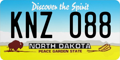 ND license plate KNZ088