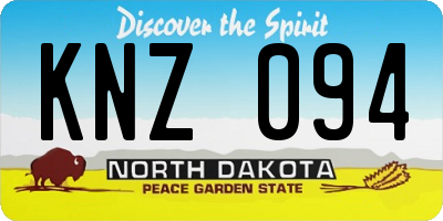 ND license plate KNZ094