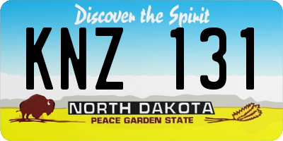 ND license plate KNZ131