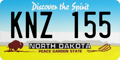 ND license plate KNZ155