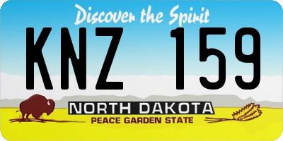 ND license plate KNZ159