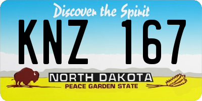 ND license plate KNZ167