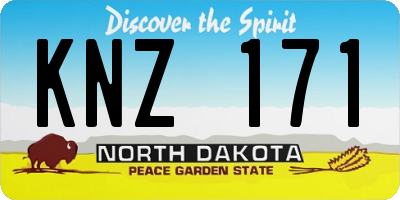 ND license plate KNZ171