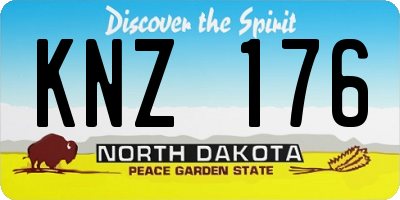 ND license plate KNZ176