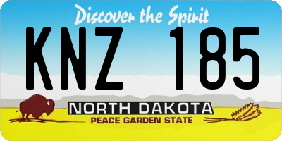 ND license plate KNZ185
