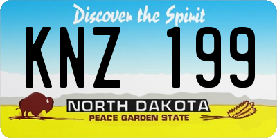 ND license plate KNZ199