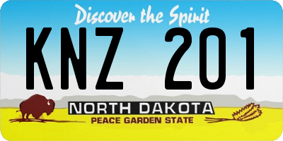 ND license plate KNZ201