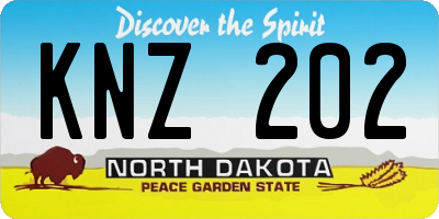 ND license plate KNZ202