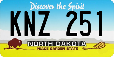 ND license plate KNZ251