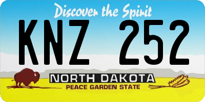 ND license plate KNZ252