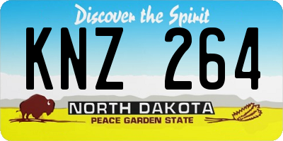 ND license plate KNZ264