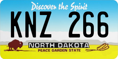 ND license plate KNZ266