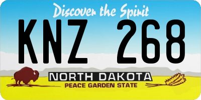 ND license plate KNZ268