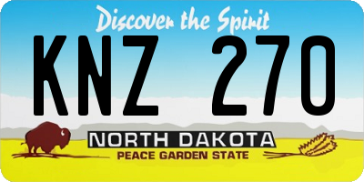 ND license plate KNZ270