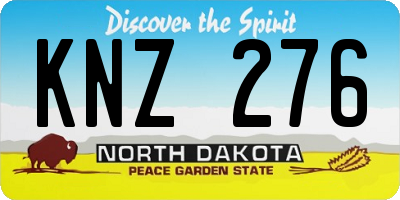 ND license plate KNZ276