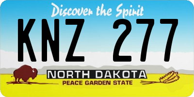 ND license plate KNZ277