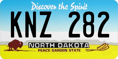 ND license plate KNZ282