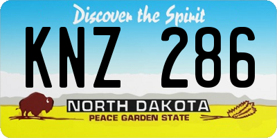 ND license plate KNZ286