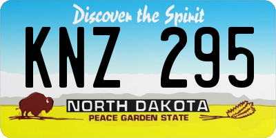 ND license plate KNZ295