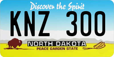 ND license plate KNZ300