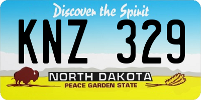 ND license plate KNZ329
