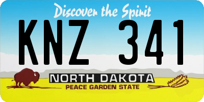 ND license plate KNZ341