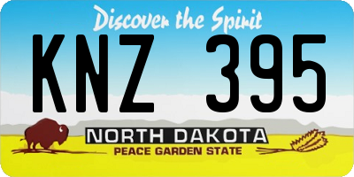 ND license plate KNZ395