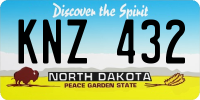 ND license plate KNZ432