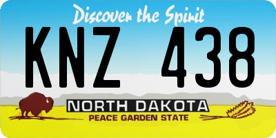 ND license plate KNZ438