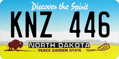 ND license plate KNZ446