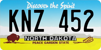 ND license plate KNZ452