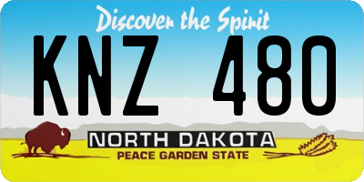 ND license plate KNZ480