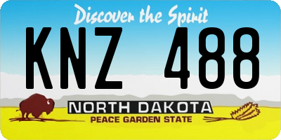 ND license plate KNZ488