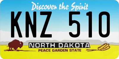 ND license plate KNZ510