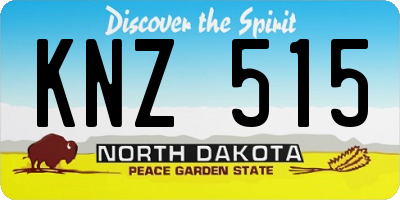 ND license plate KNZ515