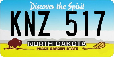 ND license plate KNZ517
