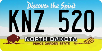 ND license plate KNZ520