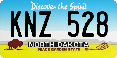ND license plate KNZ528