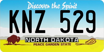 ND license plate KNZ529