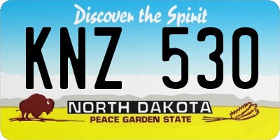ND license plate KNZ530
