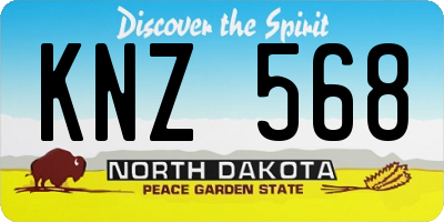 ND license plate KNZ568